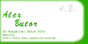 alex butor business card